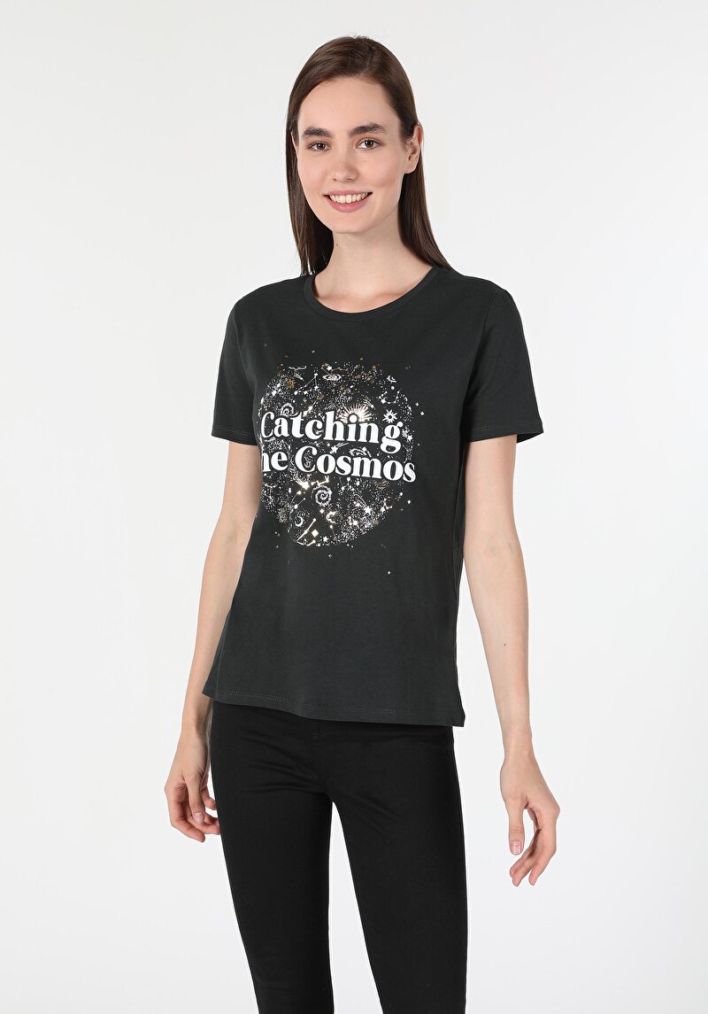 Зображення Футболка З Коротким Рукавом Жіноча Сіра  Cl1060197