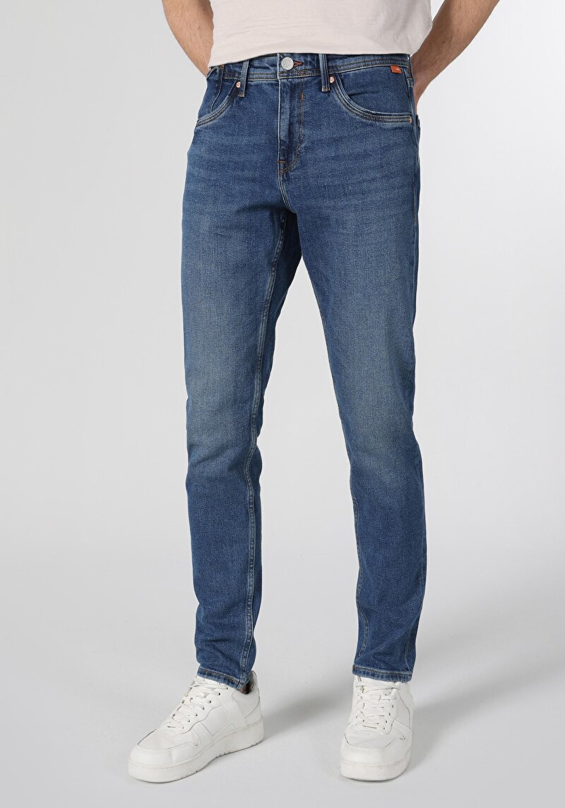 Зображення 041 Danny Джинси Чоловічі Блакитні Вузького Крою Cl1063487