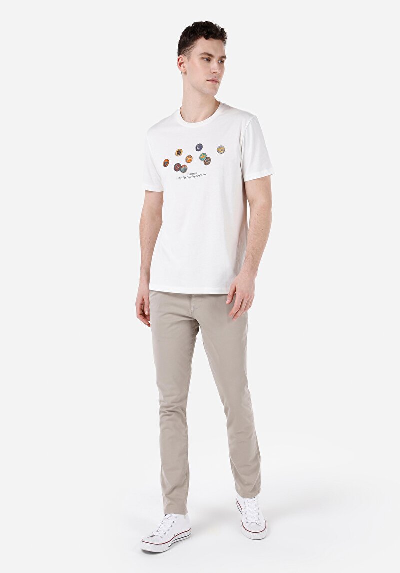 Показати інформацію про Футболка З Коротким Рукавом Чоловіча Біла  Cl1067712