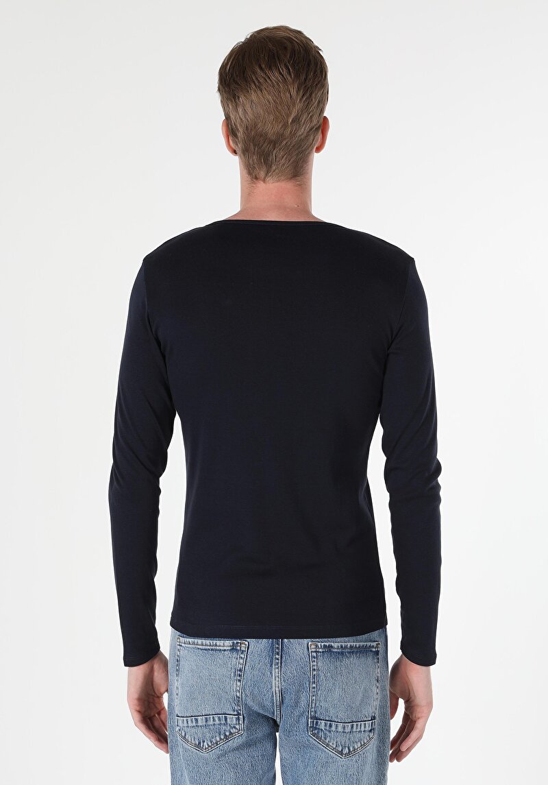 Показати інформацію про Футболка З Довгим Рукавом Чоловіча Синя  Cl1051052