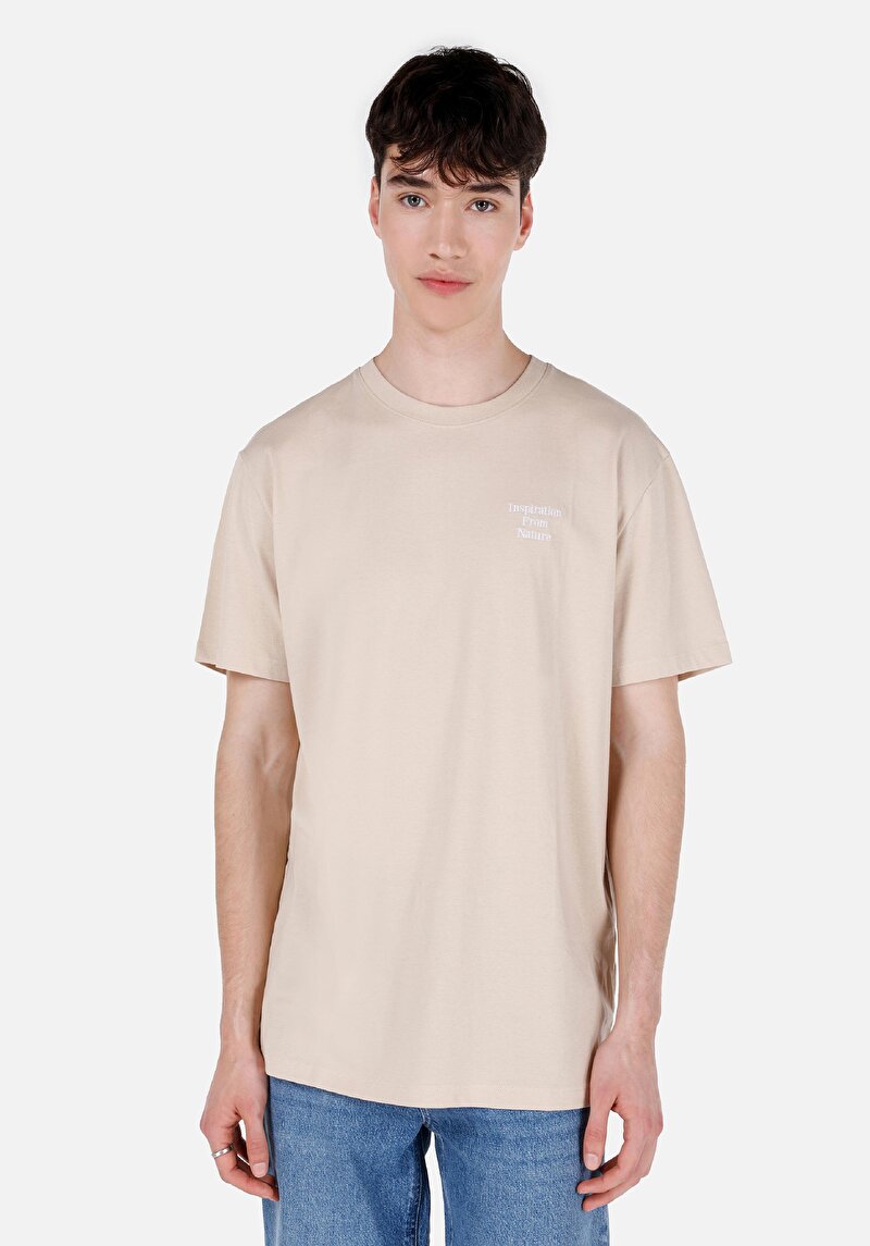 Зображення Футболка З Коротким Рукавом Чоловіча Бежева  Cl1067815