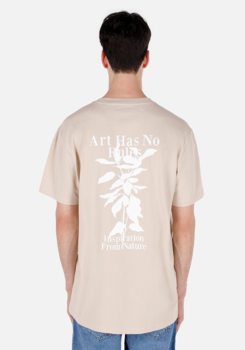 Показати інформацію про Футболка З Коротким Рукавом Чоловіча Бежева  Cl1067815