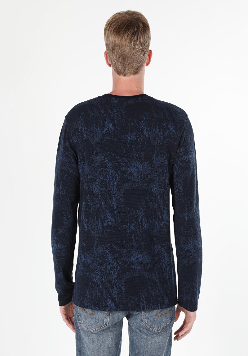 Показати інформацію про Футболка З Довгим Рукавом Чоловіча Синя  Cl1060214