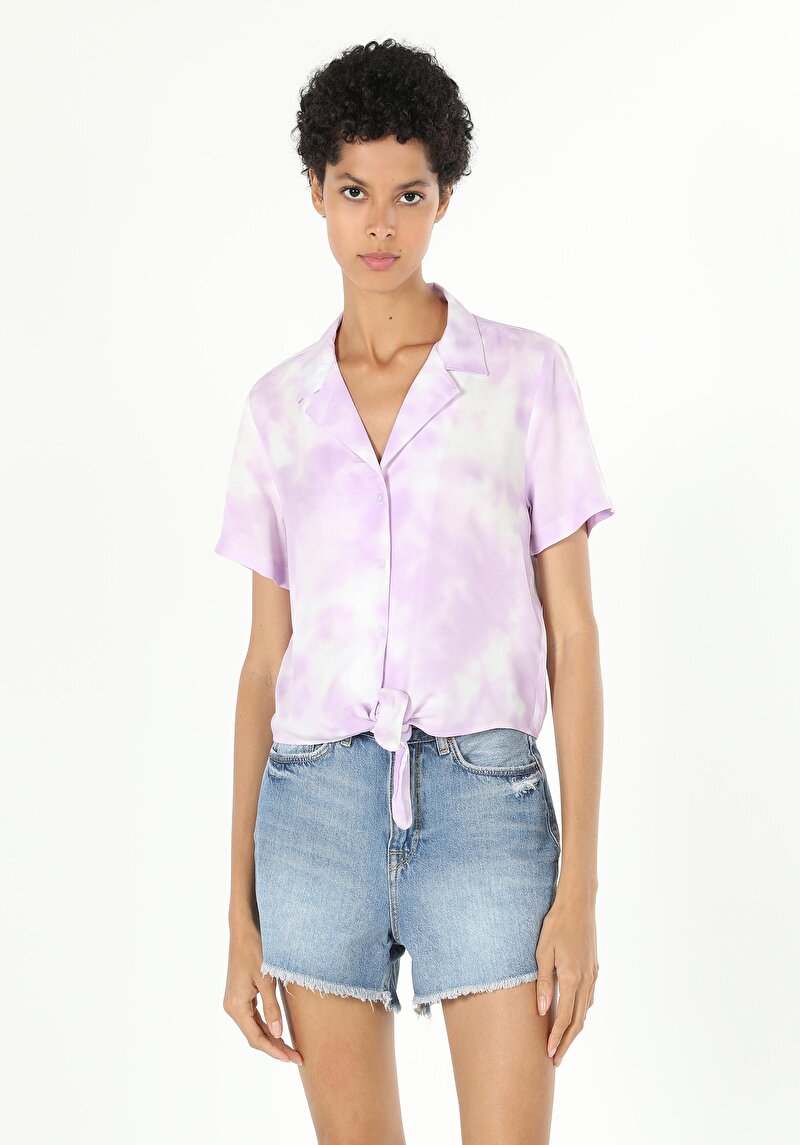 Показати інформацію про Сорочка З Коротким Рукавом Жіноча Фіолетова  Cl1058765