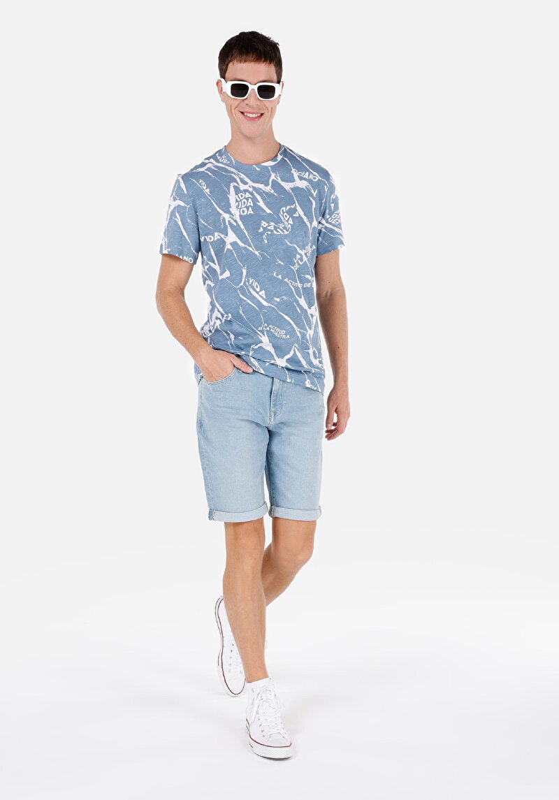 Показати інформацію про 041 Danny Шорти Чоловічі Блакитні  Cl1069520