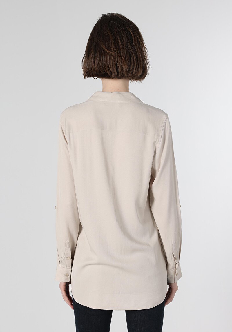 Показати інформацію про Сорочка З Довгим Рукавом Жіноча Бежева  Cl1053348