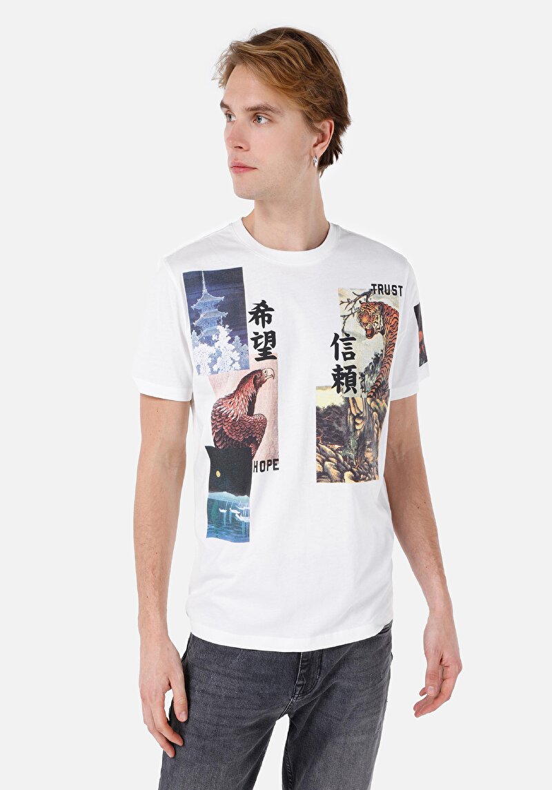 Зображення Футболка З Коротким Рукавом Чоловіча Біла  Cl1061631