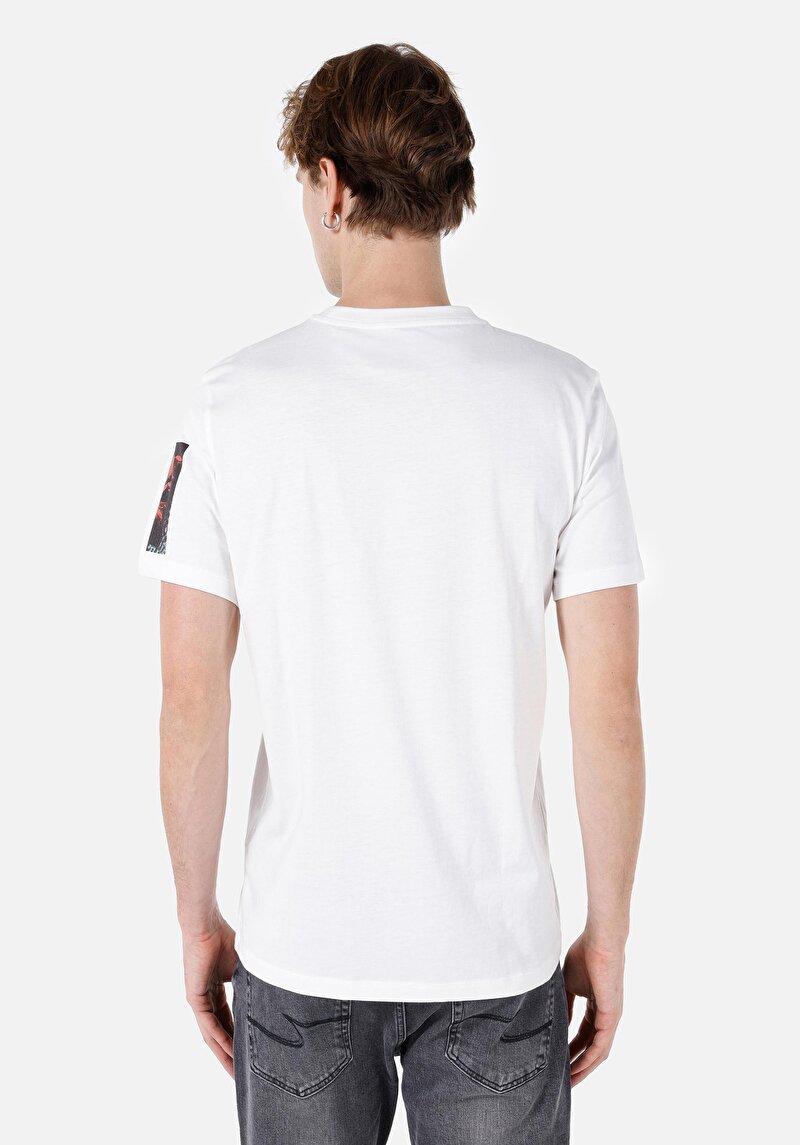 Показати інформацію про Футболка З Коротким Рукавом Чоловіча Біла  Cl1061631