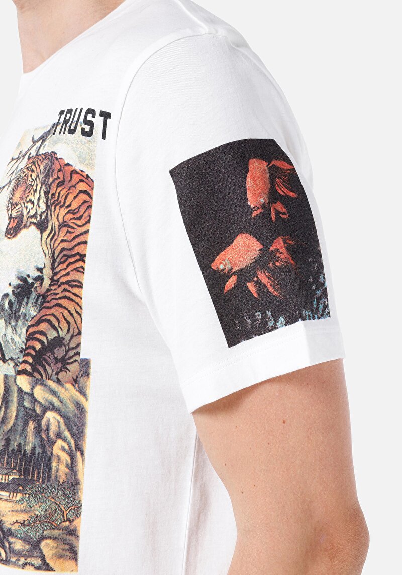 Показати інформацію про Футболка З Коротким Рукавом Чоловіча Біла  Cl1061631