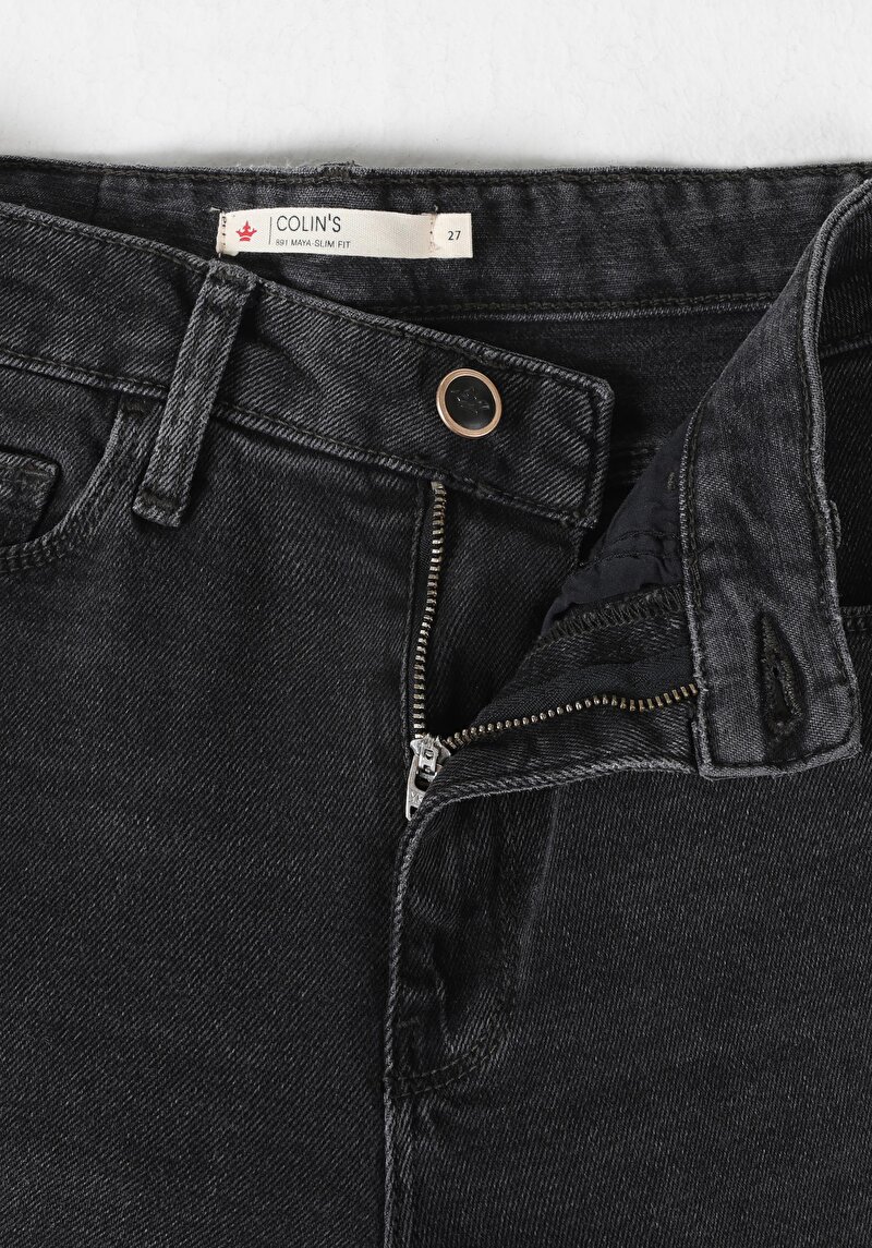 Показати інформацію про 891 Maya Джинси Жіночі Сірі Вузького Крою Cl1063495