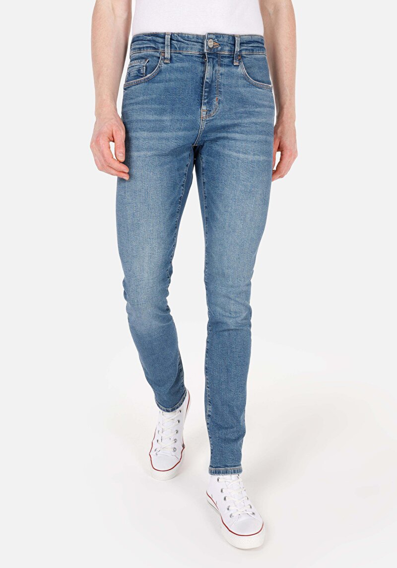 Зображення 041 Danny Джинси Чоловічі Блакитні Вузького Крою Cl1070528