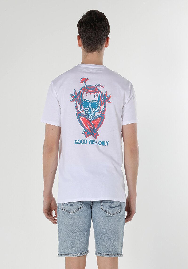 Показати інформацію про Футболка З Коротким Рукавом Чоловіча Біла  Cl1058831