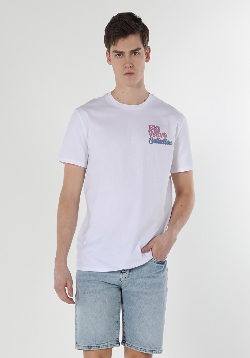 Показати інформацію про Футболка З Коротким Рукавом Чоловіча Біла  Cl1058831