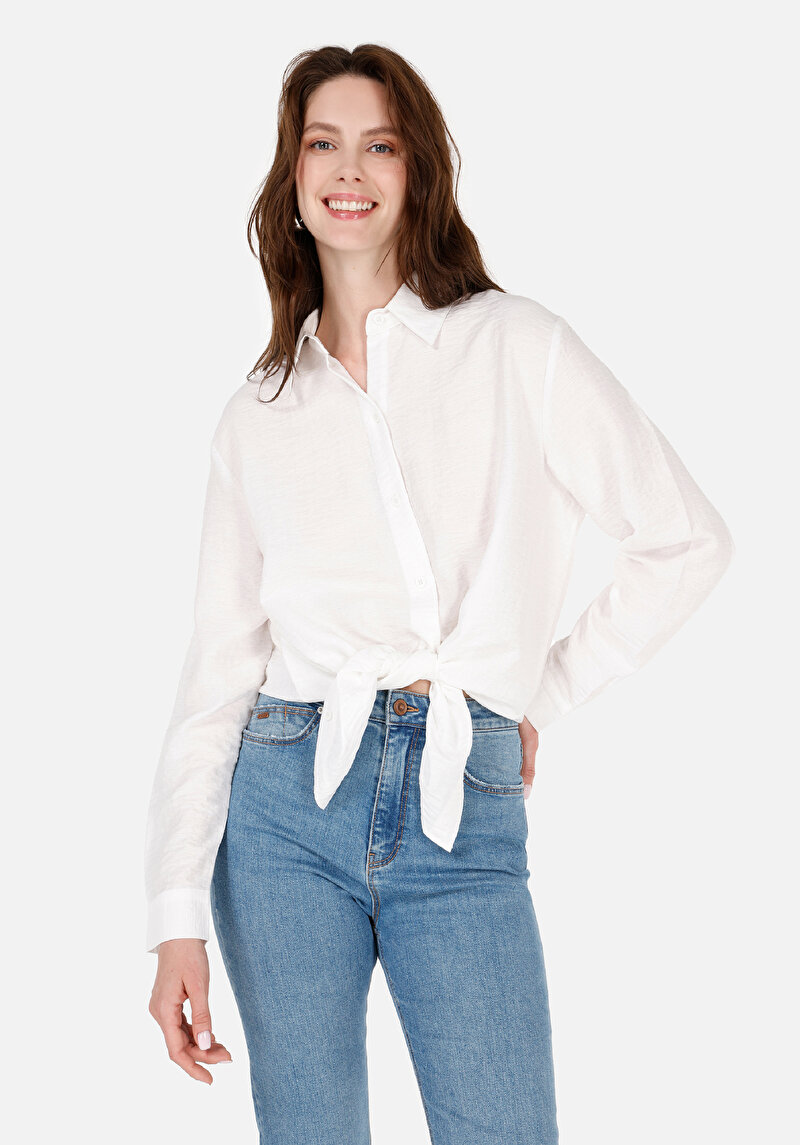Зображення Сорочка З Довгим Рукавом Жіноча Біла  Cl1068059