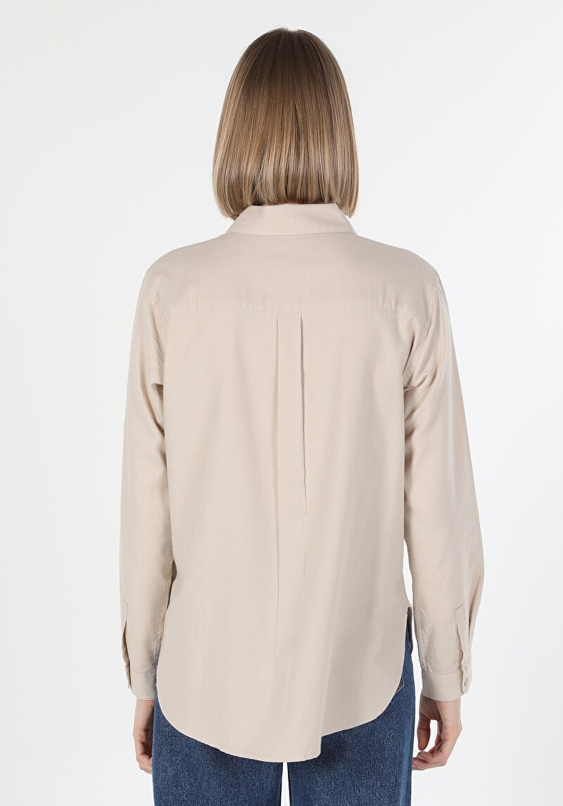 Показати інформацію про Сорочка З Довгим Рукавом Жіноча Бежева  Cl1060252