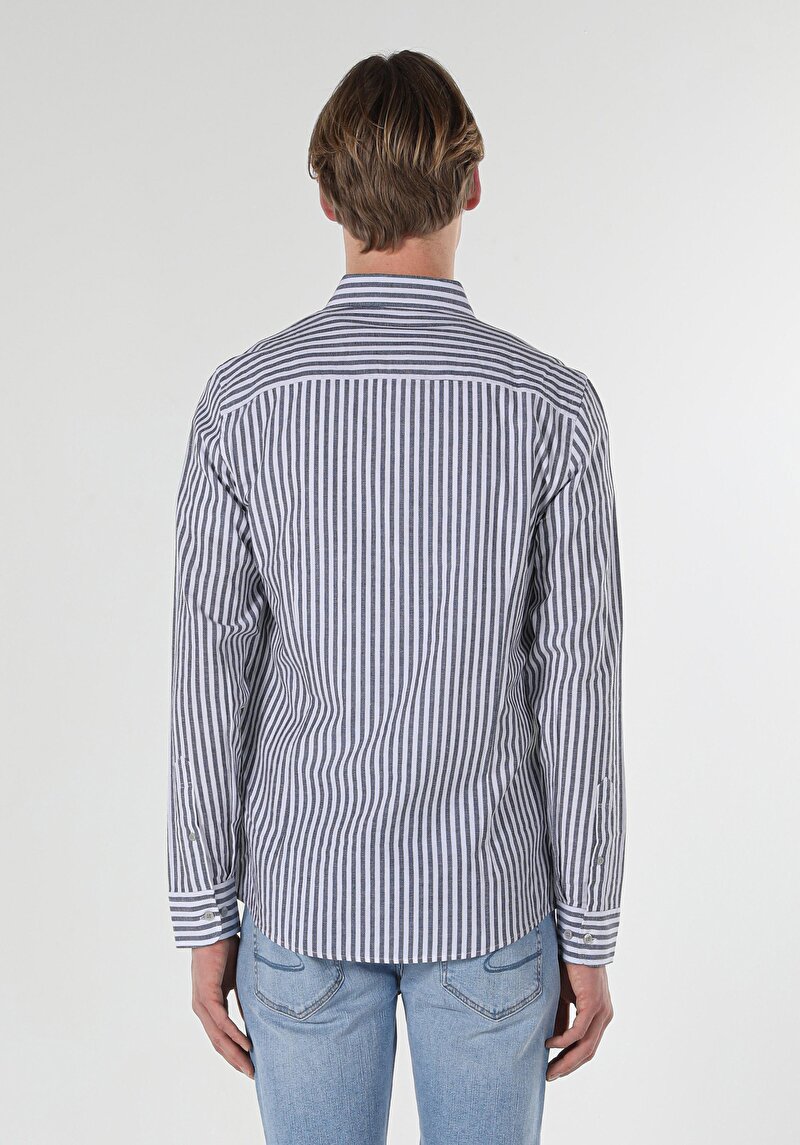 Показати інформацію про Сорочка З Довгим Рукавом Чоловіча Сіра  Cl1053802