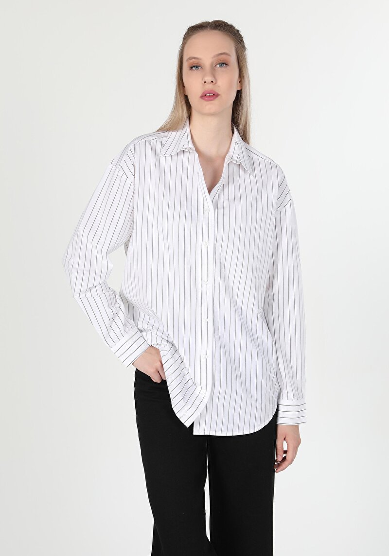 Показати інформацію про Сорочка З Довгим Рукавом Жіноча Біла  Cl1060264