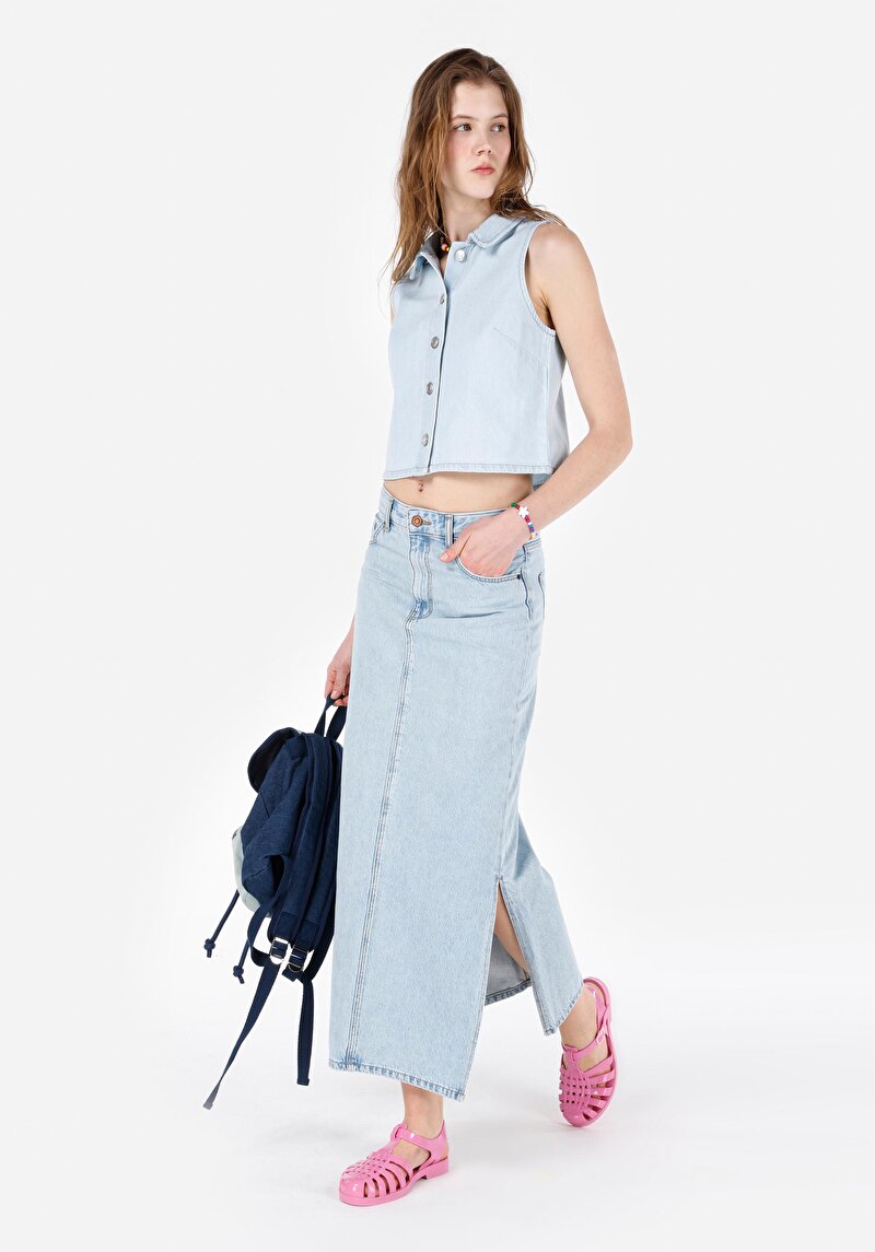 Показати інформацію про Спідниця Жіноча Блакитна  Cl1069593