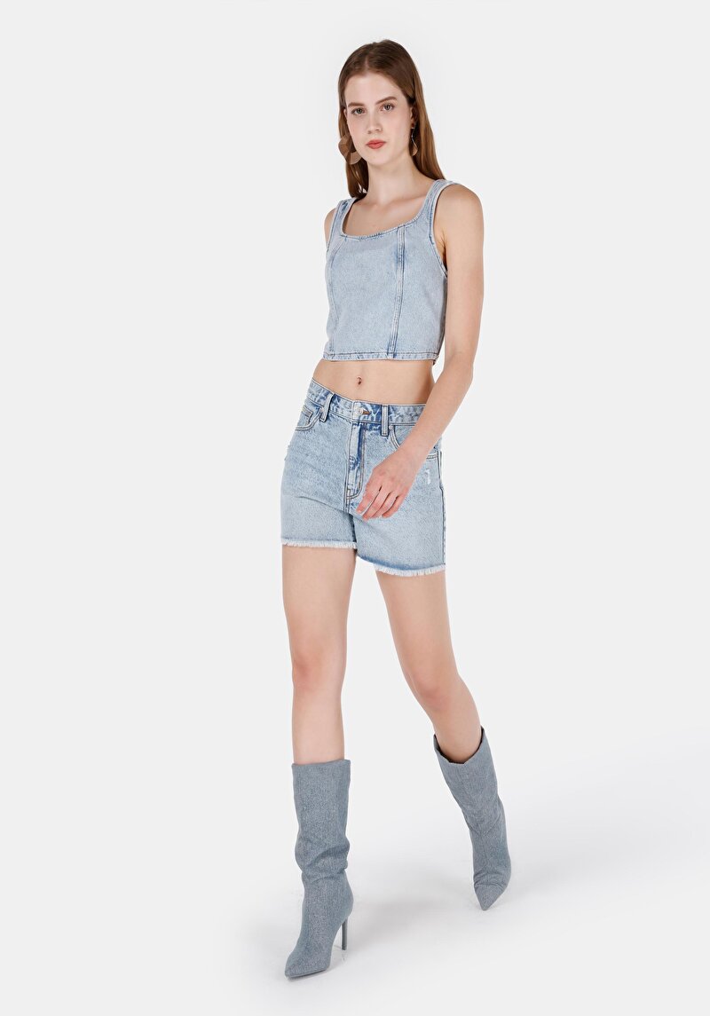 Показати інформацію про Шорти Жіночі Блакитні  Cl1069597