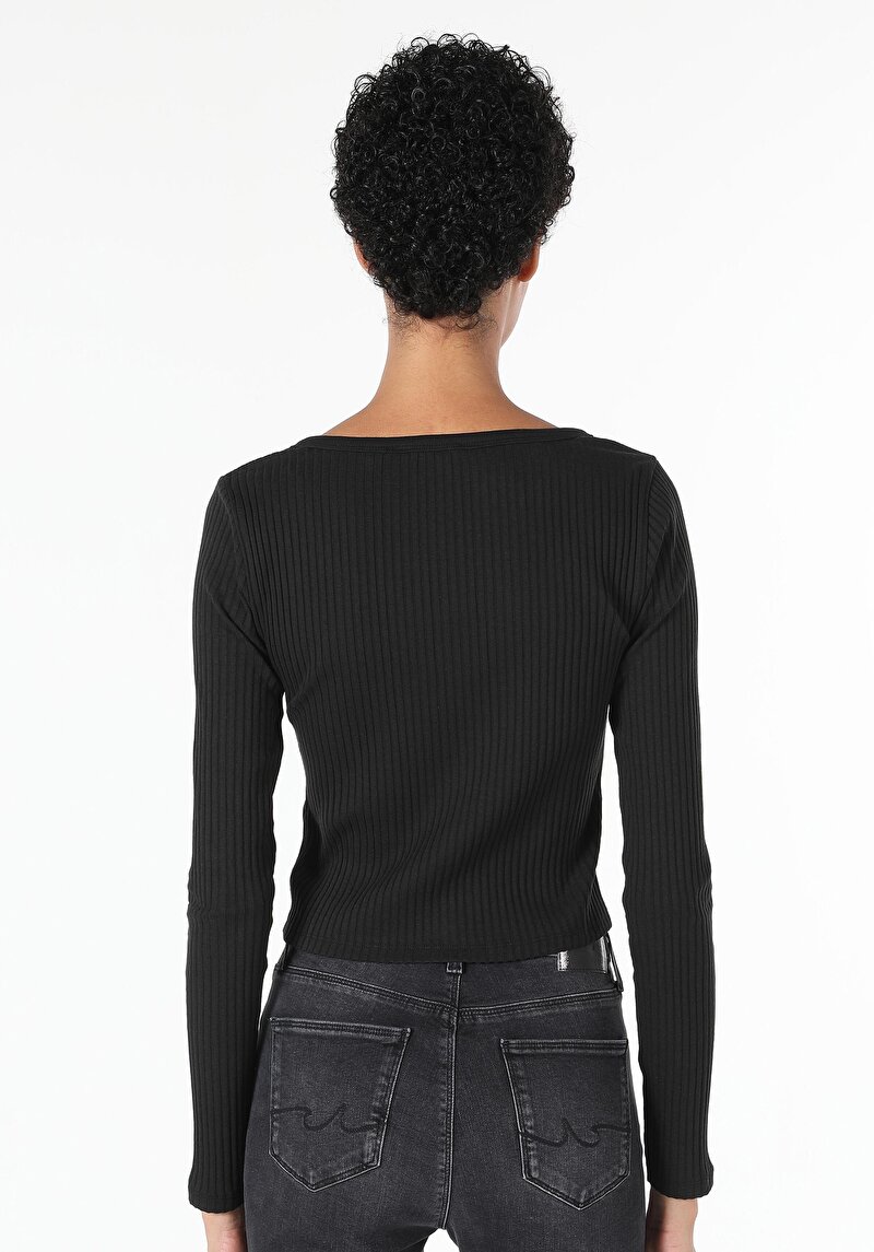 Зображення Футболка З Довгим Рукавом Жіноча Чорна  Cl1060272