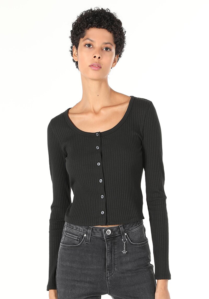 Зображення Футболка З Довгим Рукавом Жіноча Чорна  Cl1060272