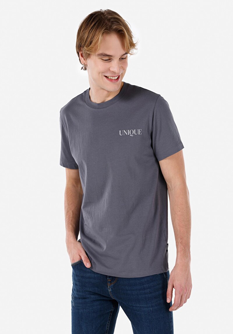 Зображення Футболка З Коротким Рукавом Чоловіча Сіра  Cl1068142