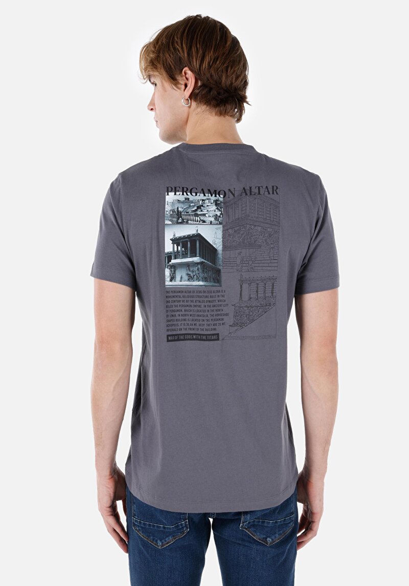 Показати інформацію про Футболка З Коротким Рукавом Чоловіча Сіра  Cl1068142