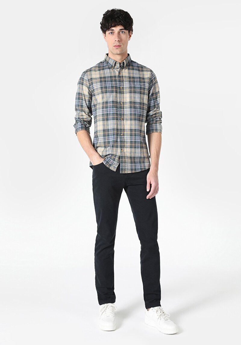 Зображення Сорочка З Довгим Рукавом Чоловіча Блакитна  Cl1061681