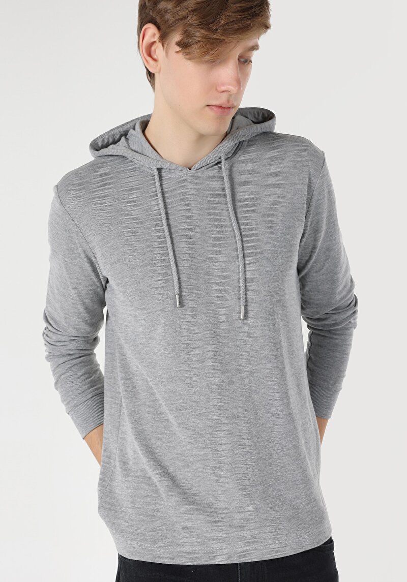 Зображення Футболка З Довгим Рукавом Чоловіча Сіра  Cl1061693