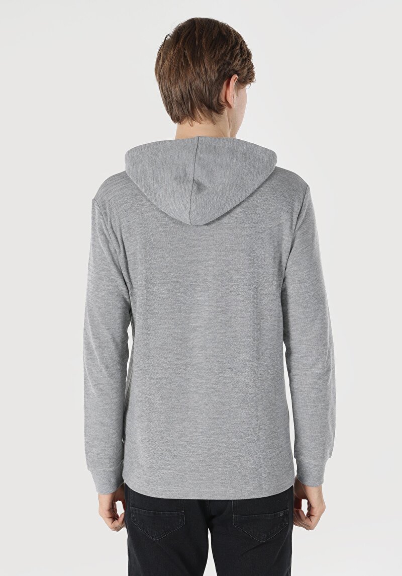 Показати інформацію про Футболка З Довгим Рукавом Чоловіча Сіра  Cl1061693