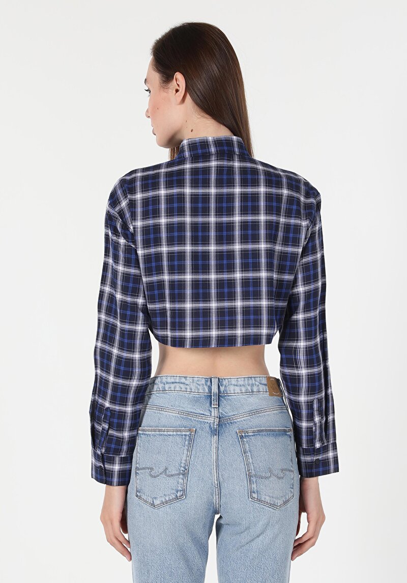 Зображення Сорочка З Довгим Рукавом Жіноча Синя Cl1060288