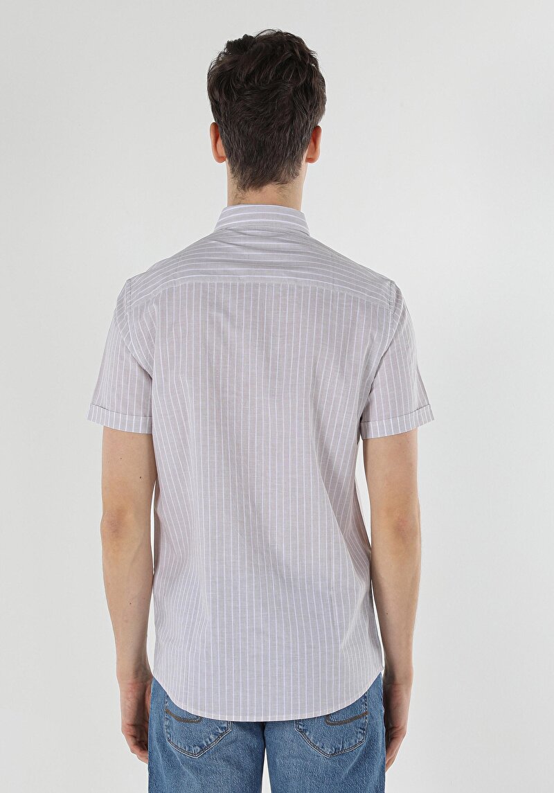 Зображення Сорочка З Коротким Рукавом Чоловіча Бежева Cl1054711