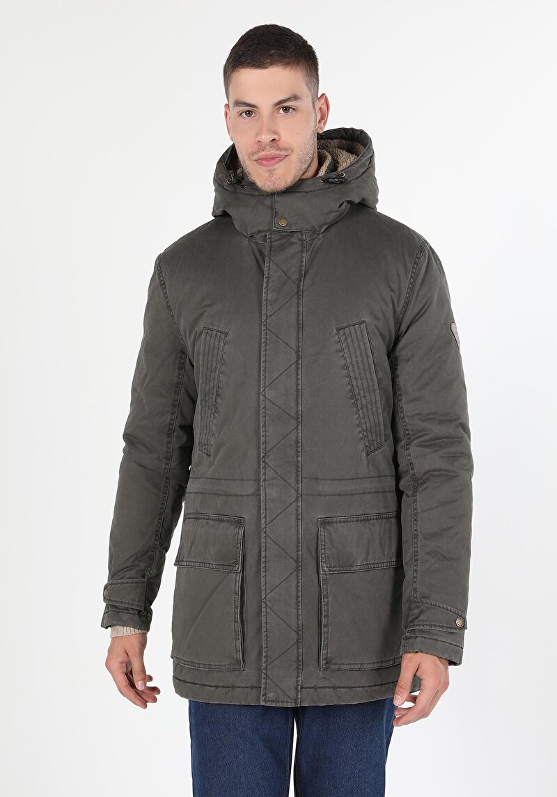 Показати інформацію про Пальто Чоловіче Зелене  Cl1054810