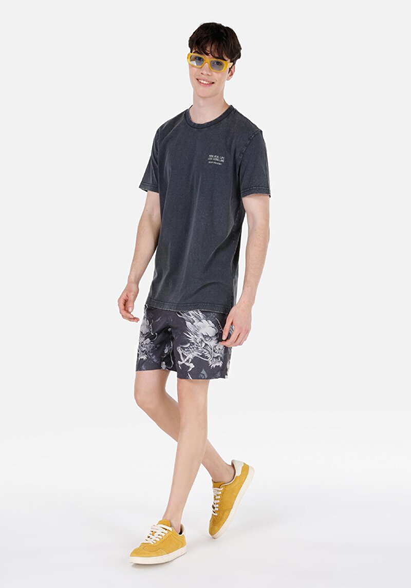 Показати інформацію про Шорти Пляжні Чоловічі Чорні  Cl1068179