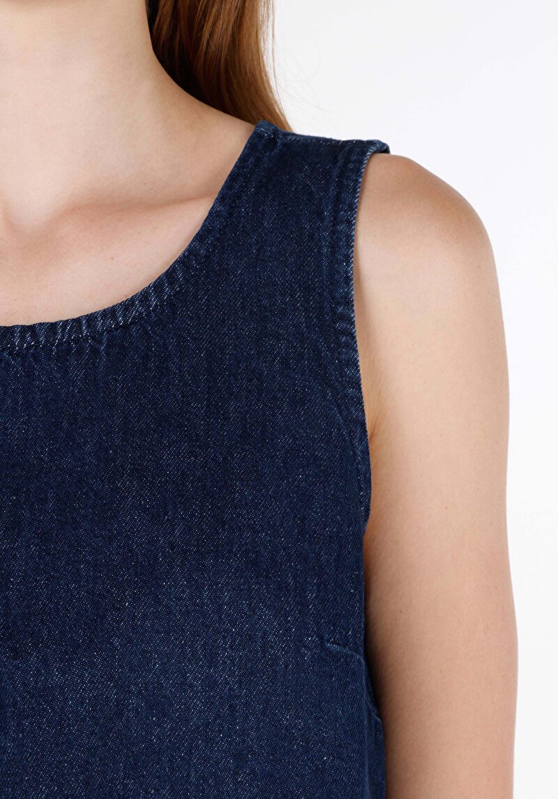 Показати інформацію про Блуза З Коротким Рукавом Жіночий Джинсовий  Cl1069620