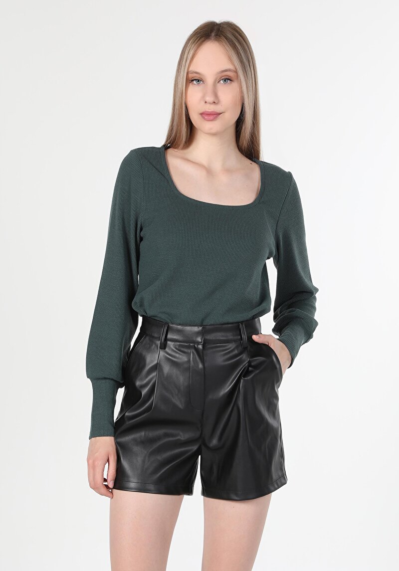 Зображення Футболка З Довгим Рукавом Жіноча Зелена Cl1060294