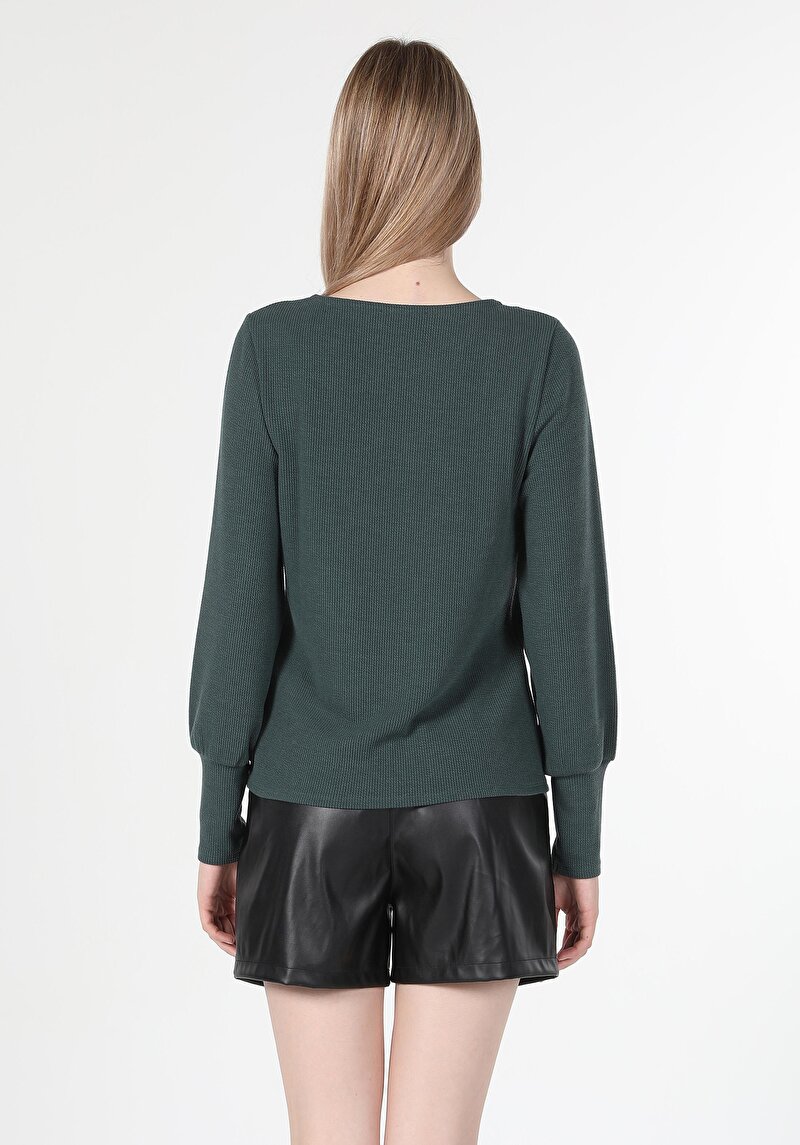 Зображення Футболка З Довгим Рукавом Жіноча Зелена  Cl1060294