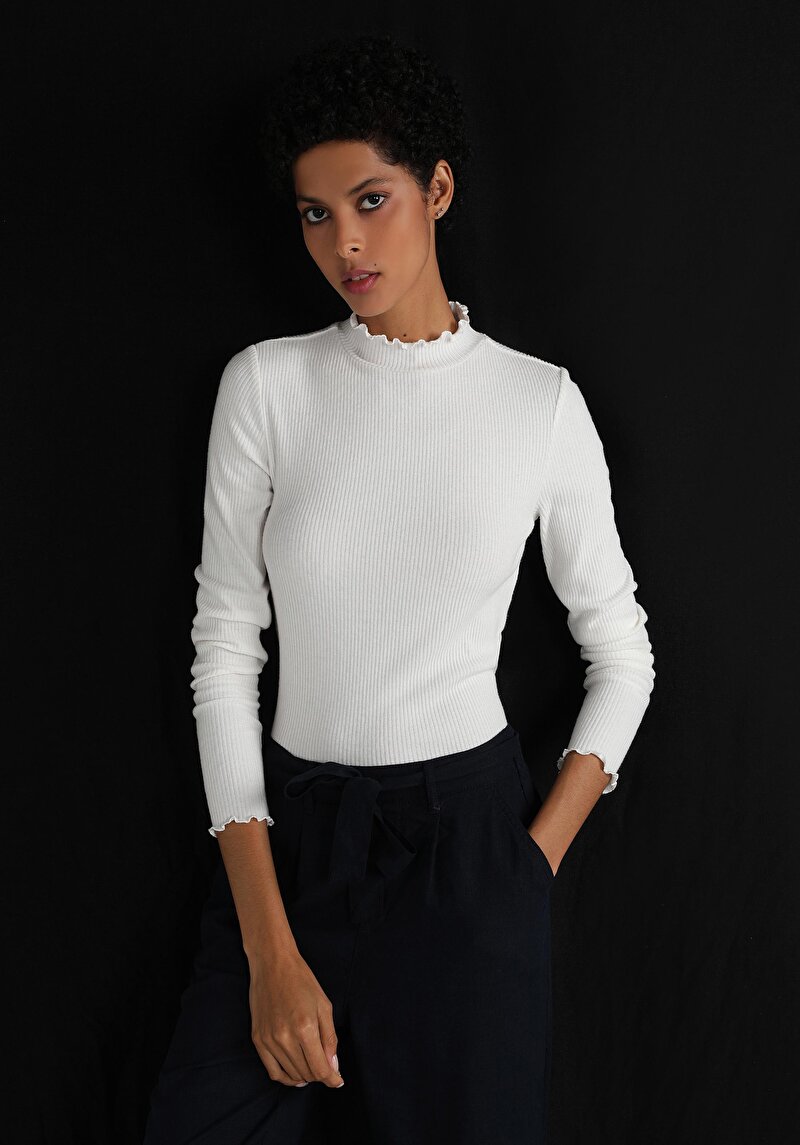 Зображення Футболка З Довгим Рукавом Жіноча Біла  Cl1060309