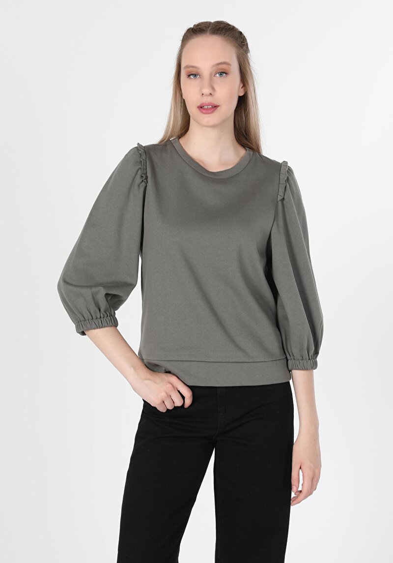 Зображення Футболка З Довгим Рукавом Жіноча Сіра  Cl1060337
