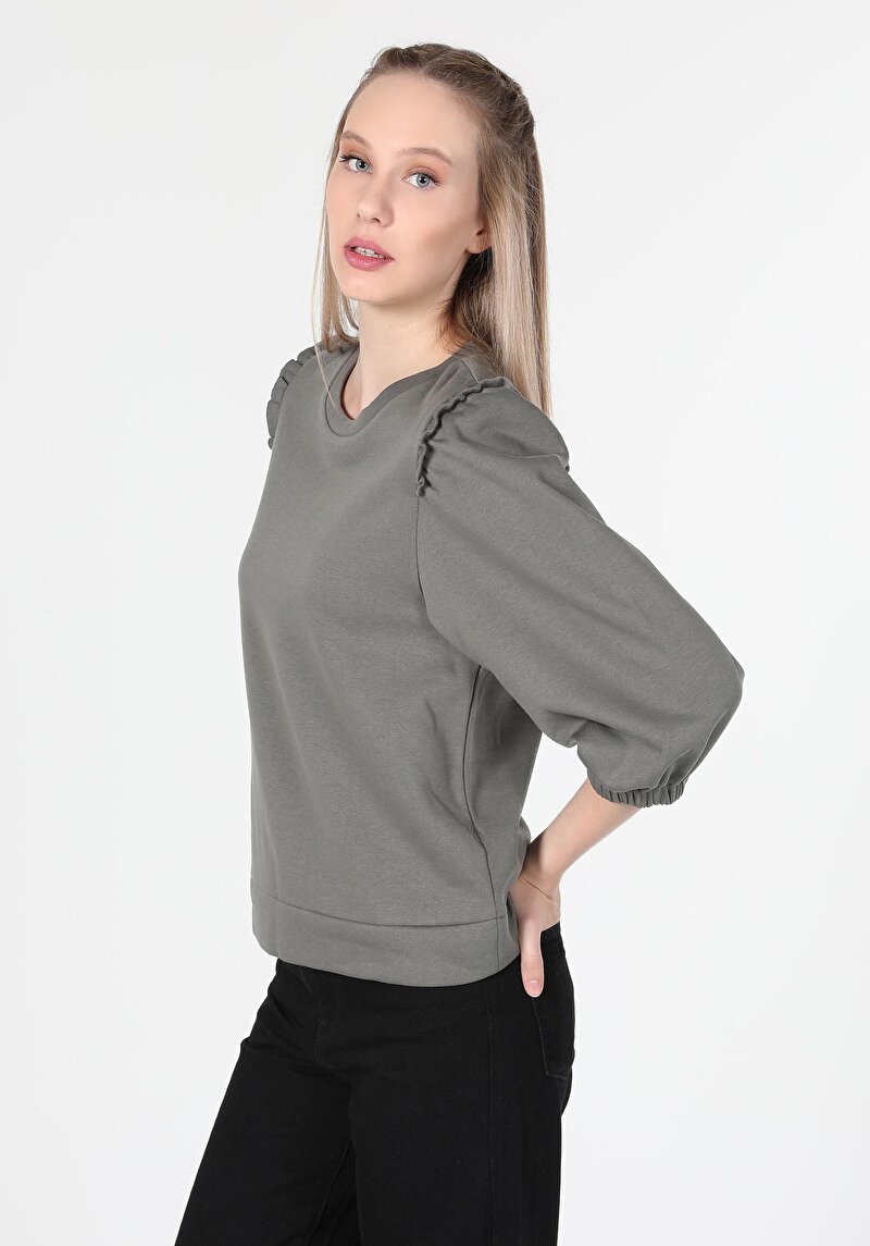 Зображення Футболка З Довгим Рукавом Жіноча Сіра  Cl1060337
