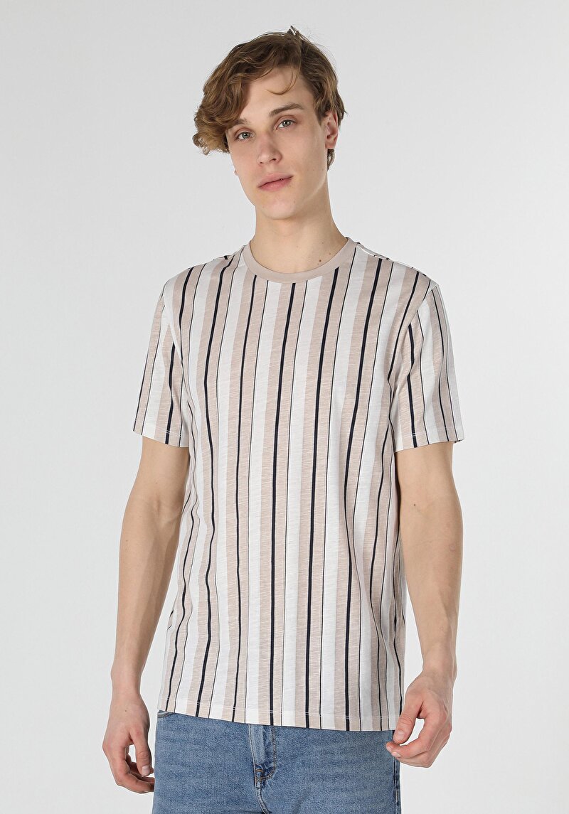 Зображення Футболка З Коротким Рукавом Чоловіча Бежева  Cl1059115