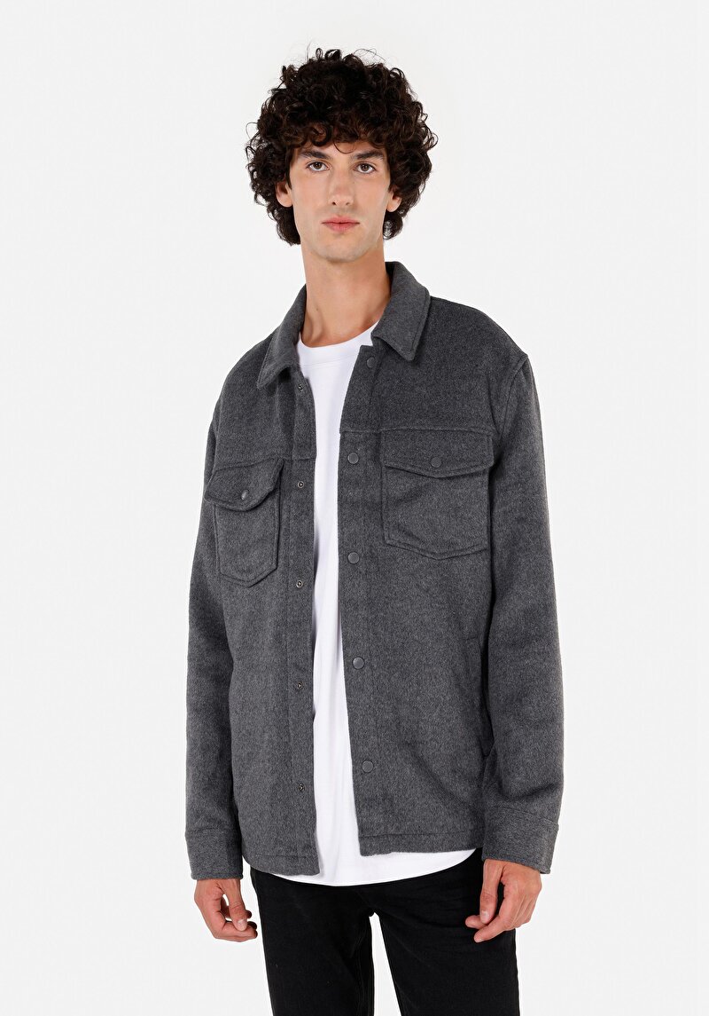 Зображення Сорочка З Довгим Рукавом Чоловіча Сіра  Cl1069749