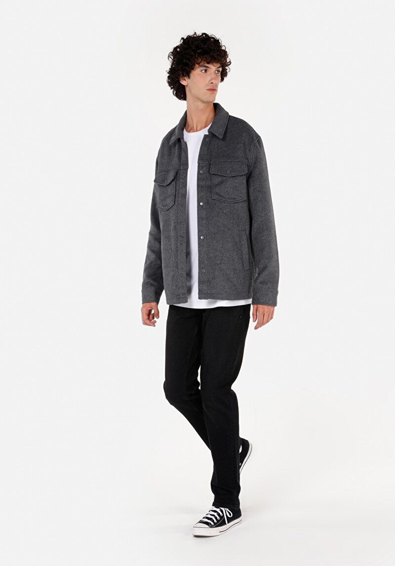 Зображення Сорочка З Довгим Рукавом Чоловіча Сіра Cl1069749