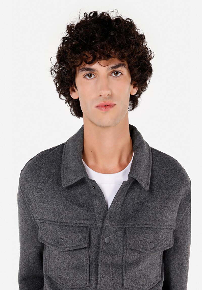 Показати інформацію про Сорочка З Довгим Рукавом Чоловіча Сіра  Cl1069749