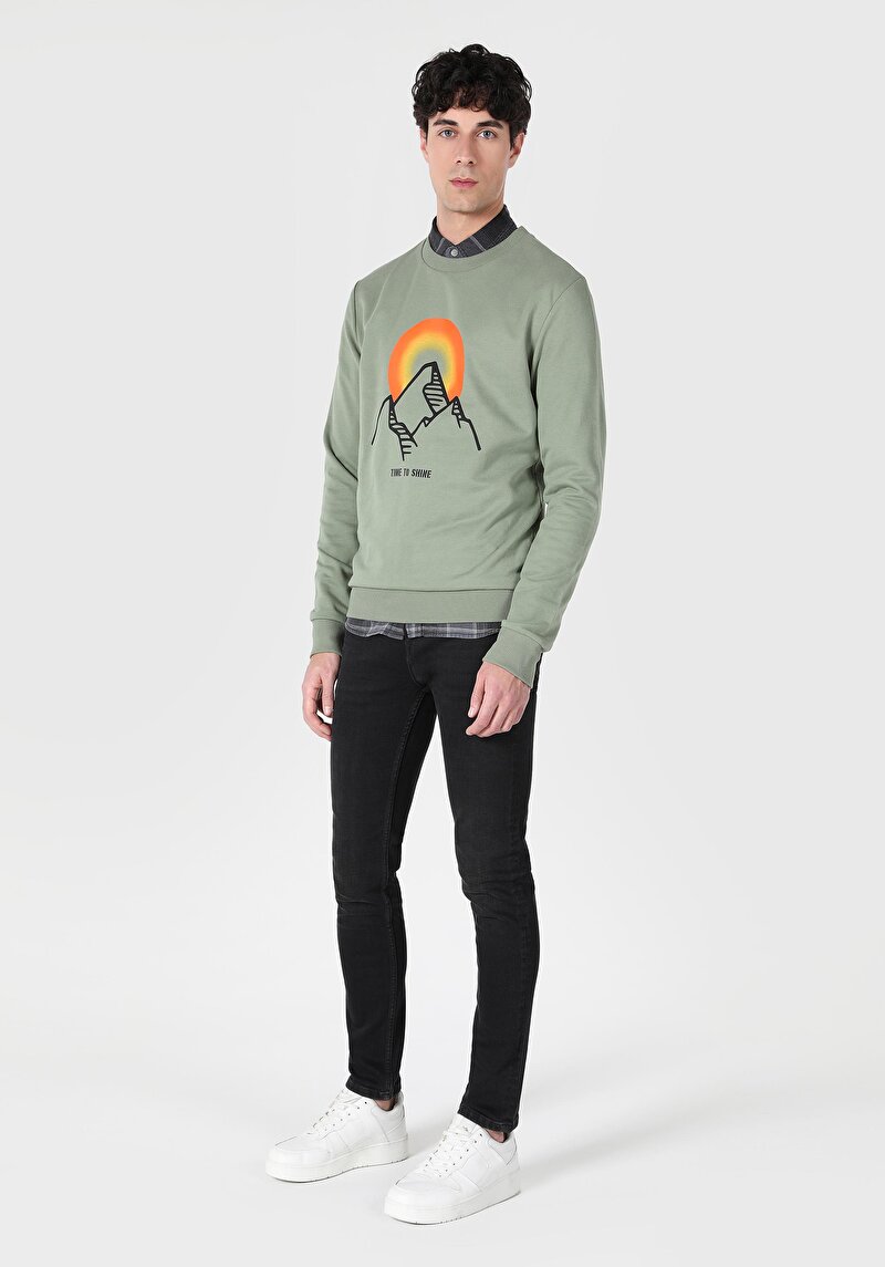 Показати інформацію про Толстовка Чоловіча Зелена  Cl1061898