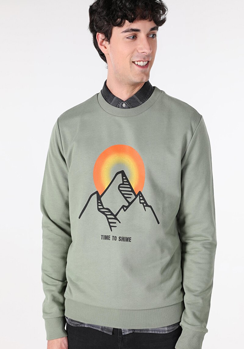 Показати інформацію про Толстовка Чоловіча Зелена  Cl1061898