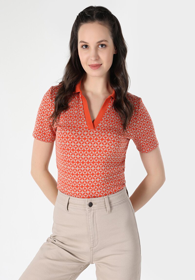 Зображення Футболка З Коротким Рукавом Жіноча Помаранчева  Cl1061903