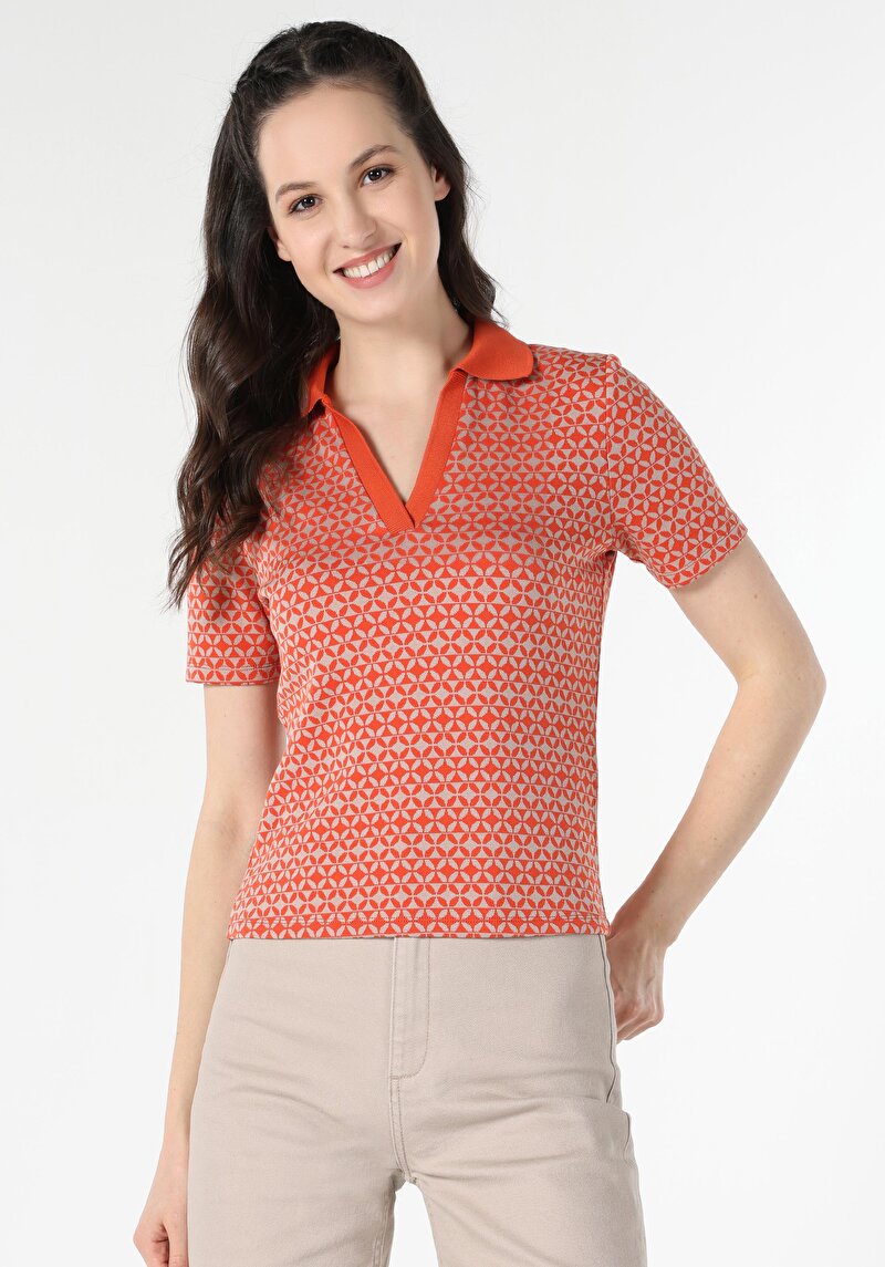 Показати інформацію про Футболка З Коротким Рукавом Жіноча Помаранчева  Cl1061903