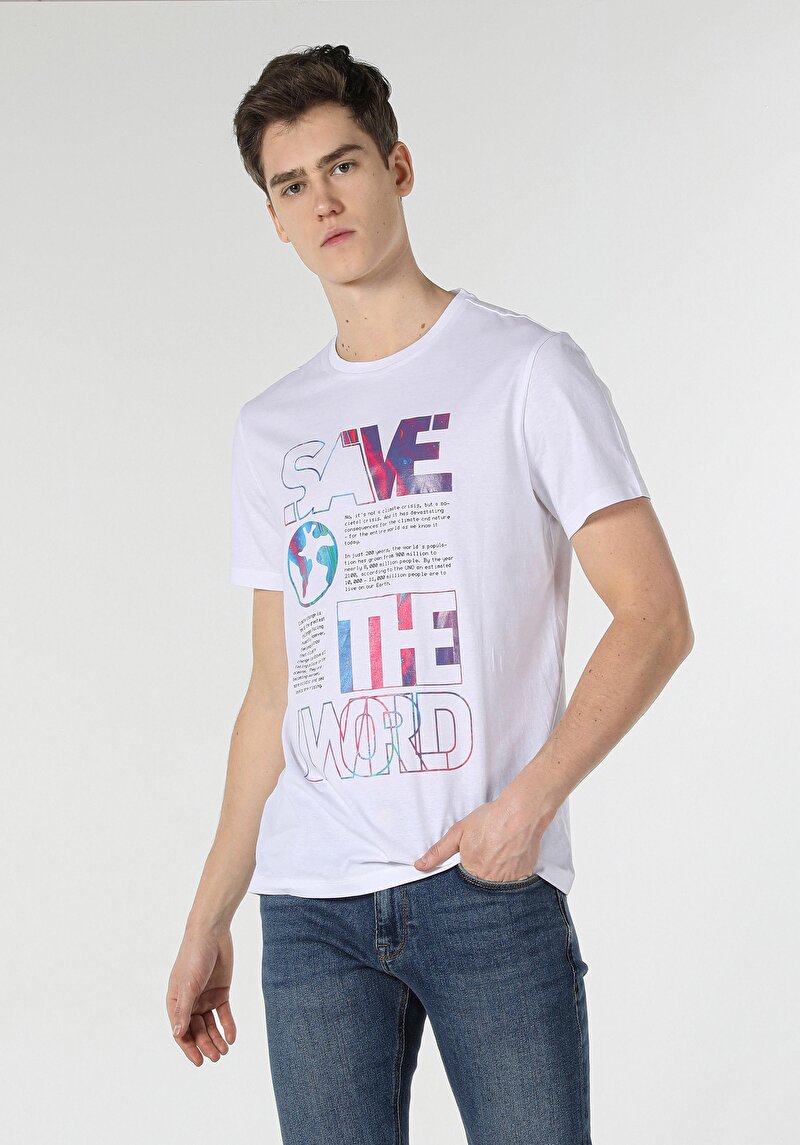 Зображення Футболка З Коротким Рукавом Чоловіча Біла  Cl1056742