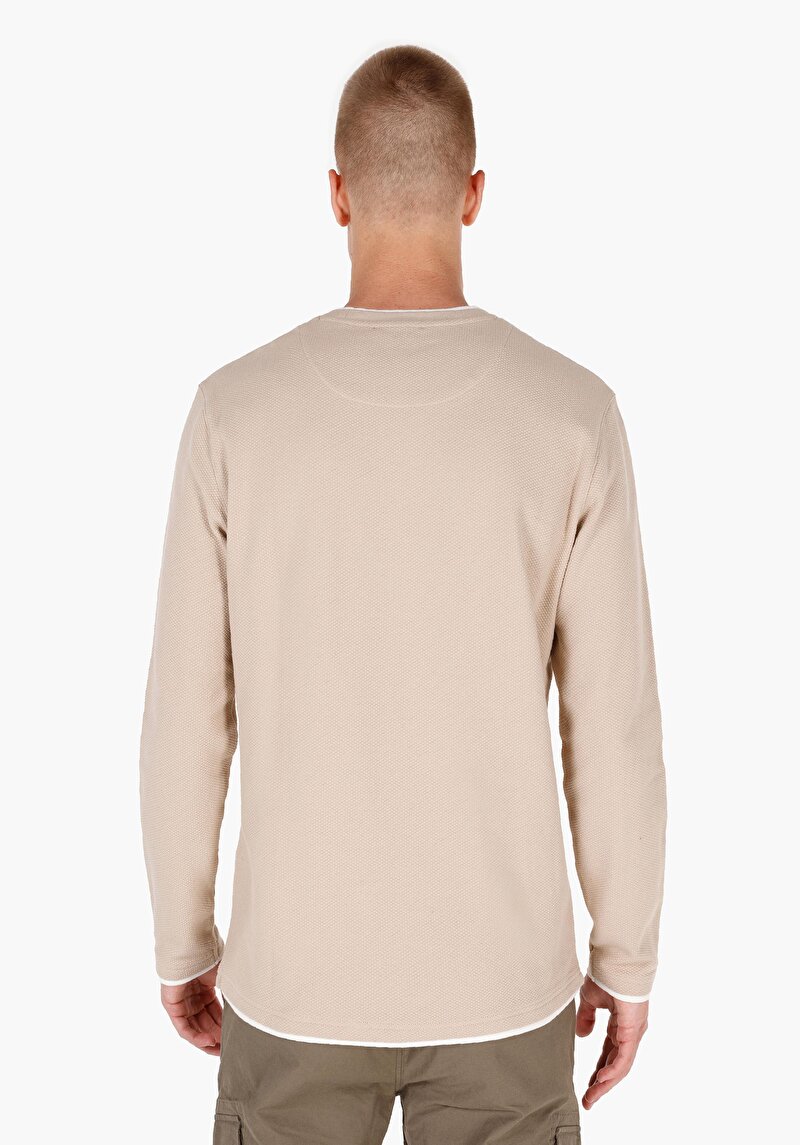 Показати інформацію про Футболка З Довгим Рукавом Чоловіча Бежева  Cl1069828